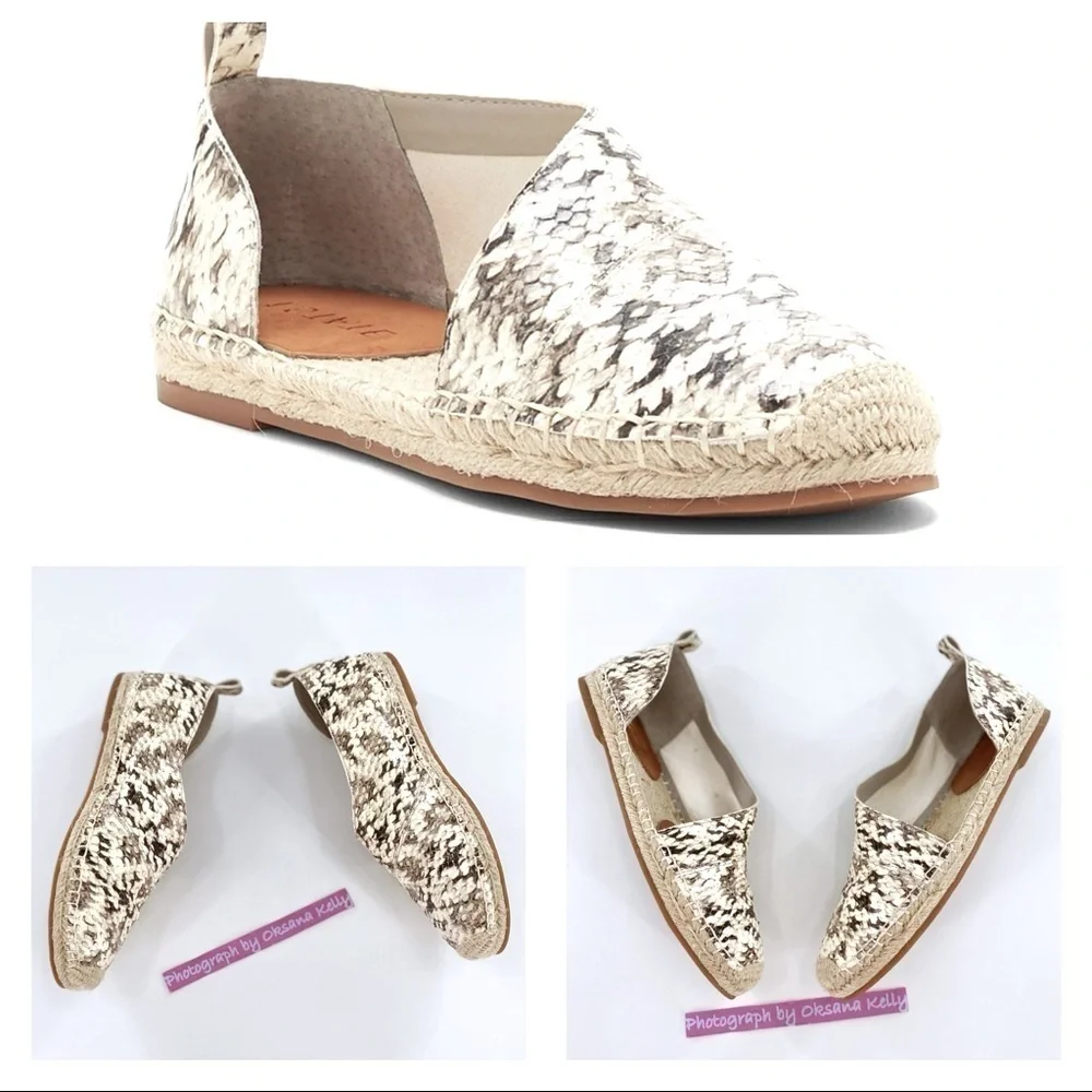 1.STATE Women's White Dela Espadrille Flat 7.5 M